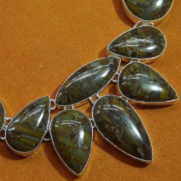 Semi-Precious Stone 925 Sterling Silver Necklace - Picture 4 of 4
